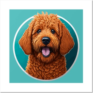 Golden Doodle Portrait Posters and Art